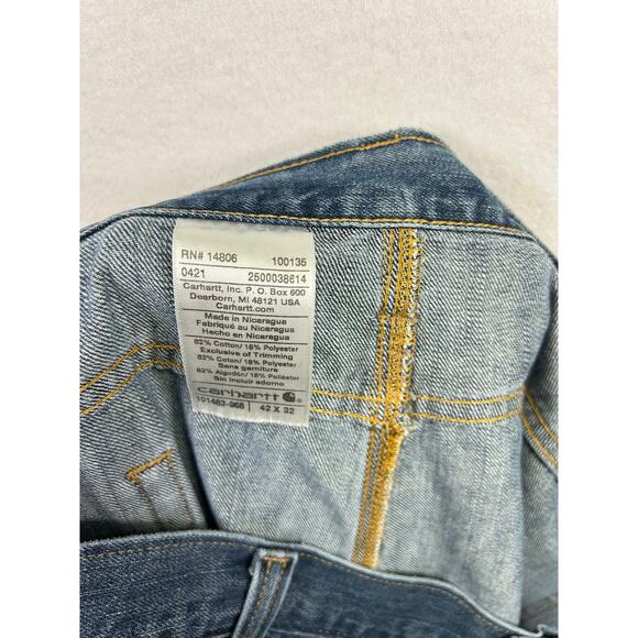Men Carhartt Work Wear Jeans - Size 42 x 32  ￼Rodeo Cowboy Western - Picture 9 of 13